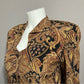 Dana Buchman Brown Paisley Silk Blazer Top