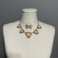 Triangle Beaded Multicolored Necklace & Earring Set