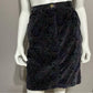Vintage Jones New York Purple Velvet Paisley Cotton Pencil Skirt Sz-8