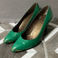 Bruno Magli Green Leather With Gold Accent Heels Sz-6 B