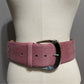 WHBM Pink Textured Extra Wide Silver Buckle Belt Sz-Medium/Large