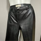 Vintage Hugo Buscati Black Leather Straight Leg Pants Sz-4