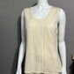 Tesori Cream 100% Cashmere Sweater Vest Sz-Large