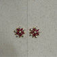 Pink | Gold Flower Stud Earrings