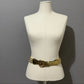 Gold Leather With Pearl Beaded Belt Sz-Medium-Large