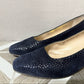 Vintage Salvatore Ferragamo Navy Low Heel Shoe Sz-6 1/2 B
