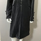 Newport News Black Cotton Velvet Military Longline Jacket Sz-14