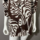 Jones New York Brown Linen Zebra Print Shirt Sz- Small/Medium