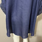 Bella Tu by Gorsuch Navy Blue Beaded Linen Tunic Top Sz-Large/XL