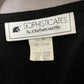 Vintage Sophisticates Black Embroidered Cotton Vest Sz-Small