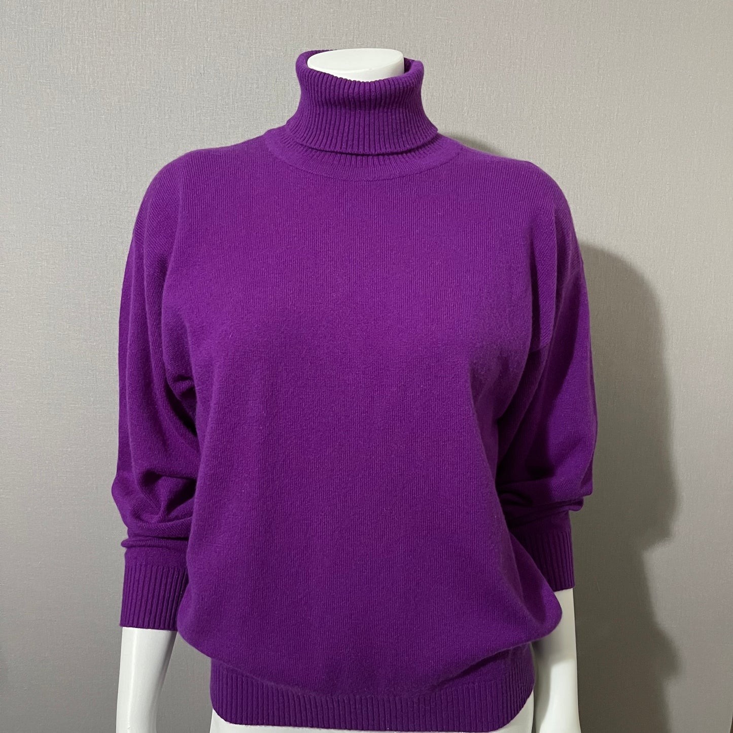 Vintage William Kasper 100% Pure Cashmere Turtleneck Sweater Sz-Medium