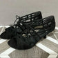 Stuart Weitzman Black Strappy Sandal Sz-6 1/2