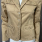 Josephine Chaus Tan Cotton Embroidered Blazer Sz-4