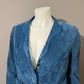 Vintage CHI by Carlos Falchi Blue Suede Leather Jacket Sz-Xtra Small