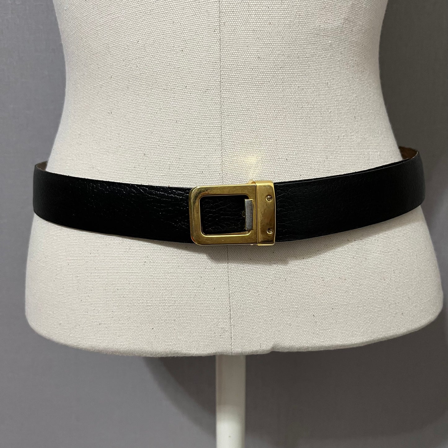 Vintage Black/Brown Reversible Leather Belt Sz-Medium/Large