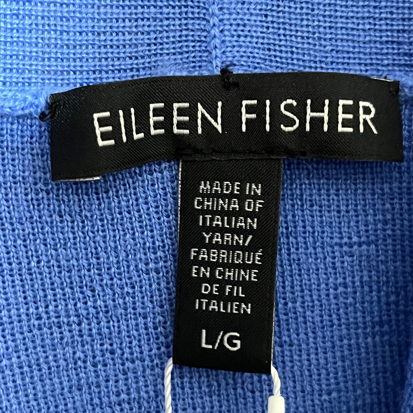 Eileen Fisher Periwinkle Merino Wool Longline Cardigan Sz-Lg NWT