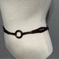 Vintage Brown Leather Chain Belt Med/Lg