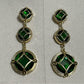 Gold | Emerald 3 Tier Earring