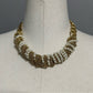 Gold Pearl Chain Statement Necklace