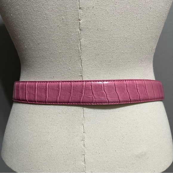 Perry Ellis Pink Textured Leather Belt Sz-Medium