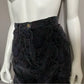 Vintage Jones New York Purple Velvet Paisley Cotton Pencil Skirt Sz-8