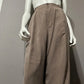 Taupe Silk High Waisted Lightweight Trouser Pants Sz- XL