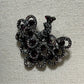 Purple Rhinestones Peacock Brooch