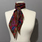 Red Floral Silk Scarf