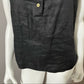 Liz Claiborne Black Linen Sleeveless Shell Top Sz Small
