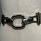 Silver With Oval Buckle With Stretch Belt Sz-Small/Medium