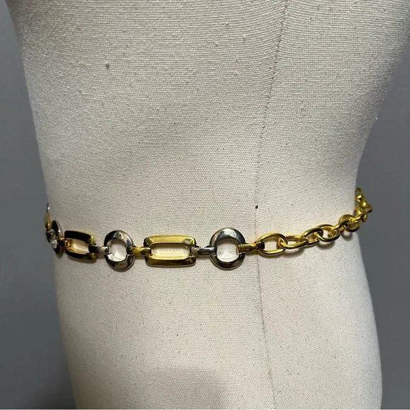 Gold And Silver Metal Chain Belt Sm/Med