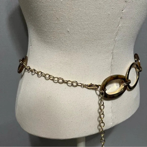 Chico’s Gold Wide Circle Chain Med/Lg