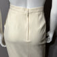 Vintage Chanavee Cream Wool Pencil Skirt Sz-4