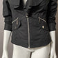 Katherine New York Black Cotton Zip Up Lightweight Jacket Sz- Small