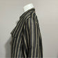 Lauren Ralph Lauren Black/Tan Stripe Silk Linen Shirt Sz-2X