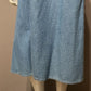 Vintage Liz Claiborne Denim Front Inverted Pleat Denim Cotton Midi Skirt Sz-14P