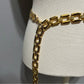 Skinny Gold Chain Square Adjustable Belt