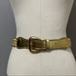 Gold Leather With Pearl Beaded Belt Sz-Medium-Large