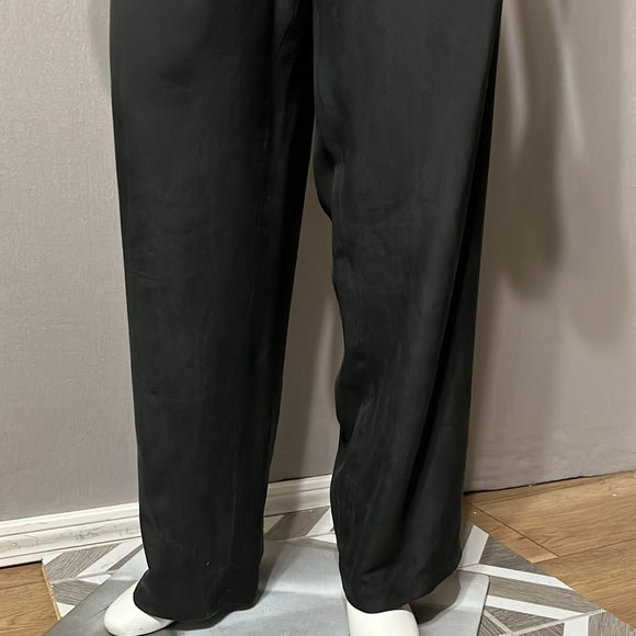 Black 100% Silk High Waisted Light Weight Pants Sz- XL