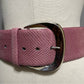 WHBM Pink Textured Extra Wide Silver Buckle Belt Sz-Medium/Large