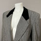 Evan Picone Black | White Houndstooth With Black Collar Wool Blazer Sz-16