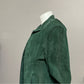 Vintage Arella Green Suede Leather Zip Up Jacket Sz-Large