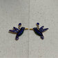 Blue | Purple | Green Hummingbird Earrings