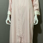 Vintage Miss Elaine Pink Polka Dot Cotton Zip Up Nightgown Sz-Medium