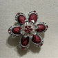 Pink | Silver Flower Brooch