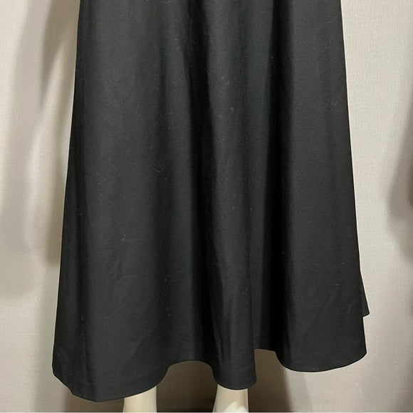 Lauren Ralph Lauren Black Wool Flare Midi Skirt Sz-16W