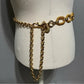 Gold Metal Oval Chain Link Belt