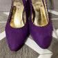 Bruno Magli Purple Sling Back Suede Leather Heels Sz-6 1/2 B