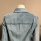 Dana Buchman Blue Suede Leather Shirt Size 6