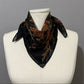 Ralph Lauren Fall Theme Brown Silk Scarf